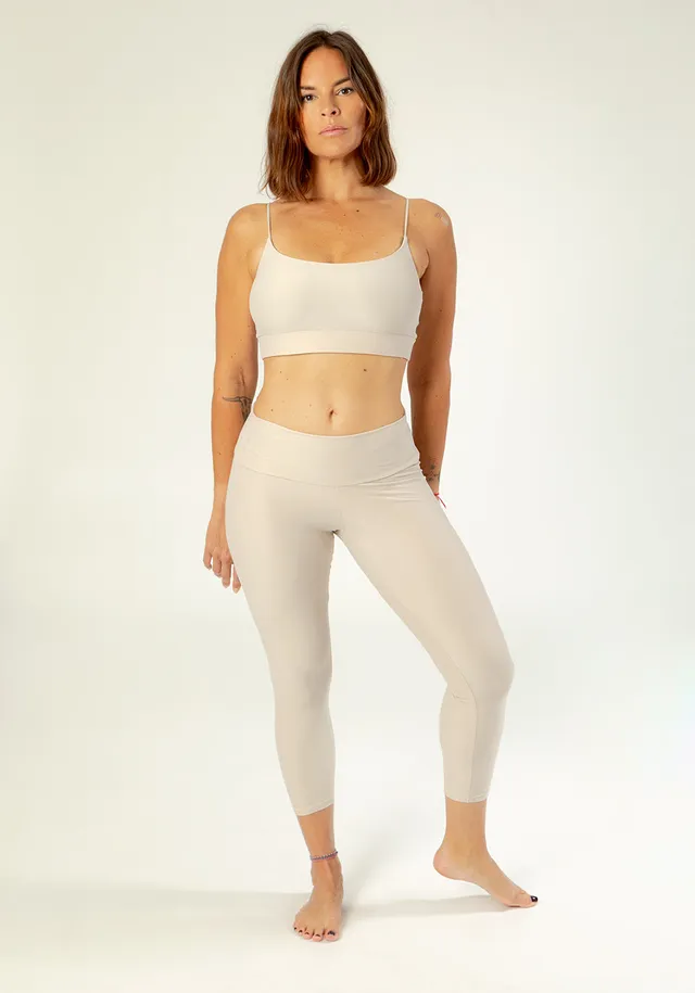 luz-collections-legging-fleur-beige-taille-haute image 1