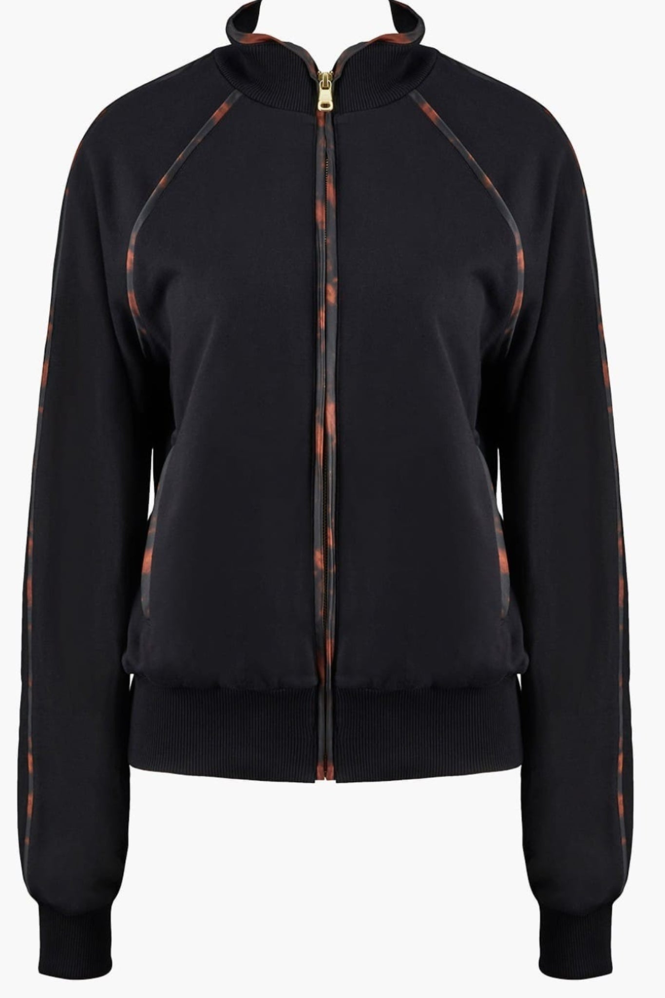 luz-collections-sweat-noir-sweat-zipp-en-maille-de-coton-recycl-coupe-streetwear image 4