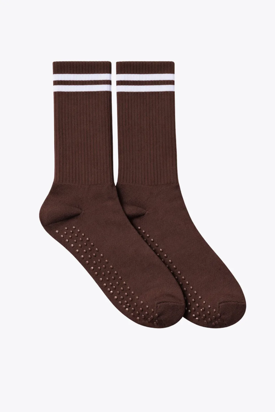 luz-collections-chaussettes-marron-ray-es-blanches-coton-respirant-sport-et-quot-2 image 1