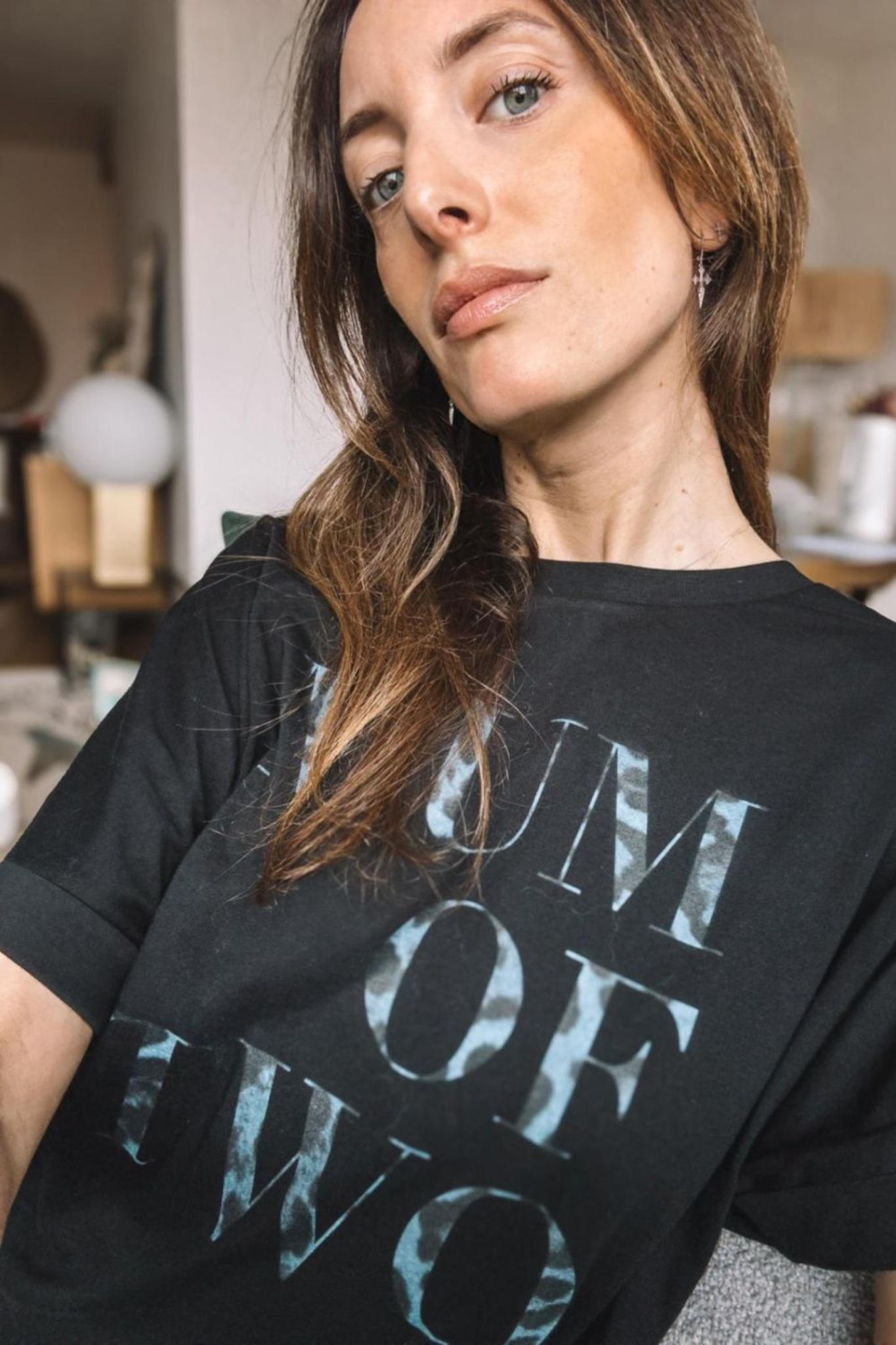 luz-collections-tee-shirt-mum-of-noir-bleu-en-coton-bio-coupe-ample-personnalisa image 1