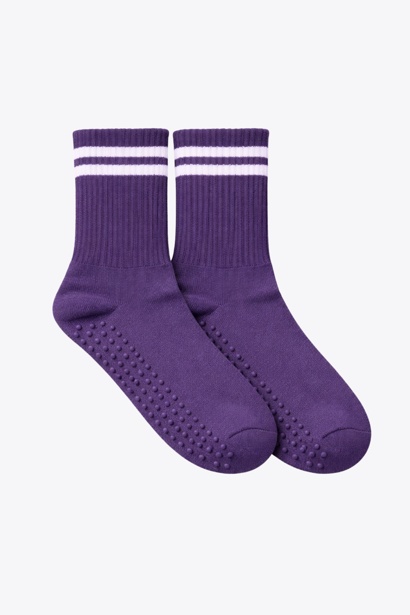 luz-collections-chaussettes-violettes-ray-es-blanches-anti-d-rapantes image 1