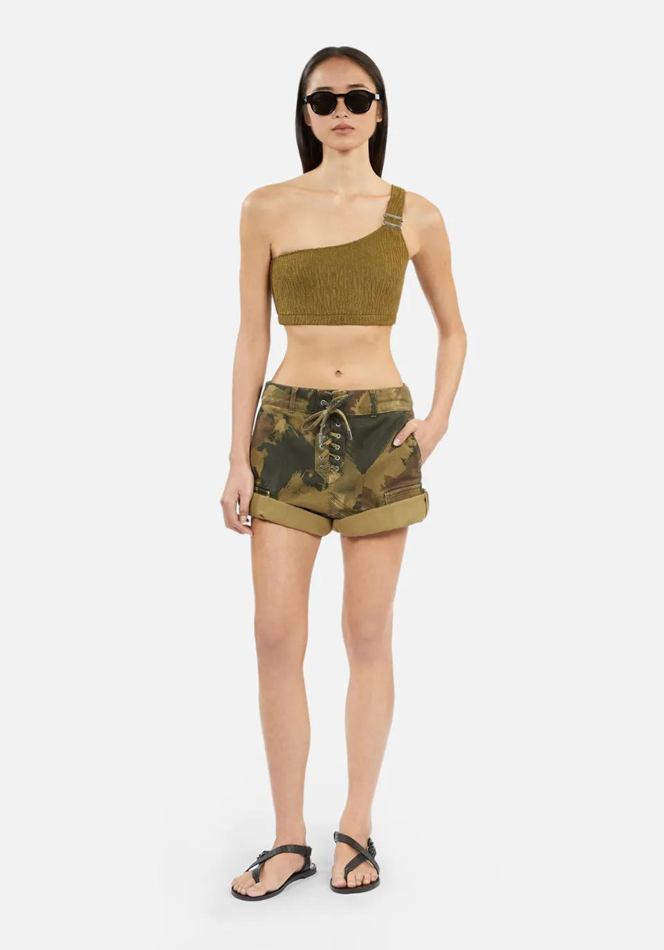 luz-x-the-kooples-haut-de-maillot-de-bain-deux-pi-ces-victoria-kaki-textur image 1