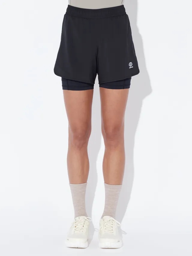 circle-sportswear-short-2-en-1-femme-super-short-micro-ripstop-ultra-light-noir- image 1