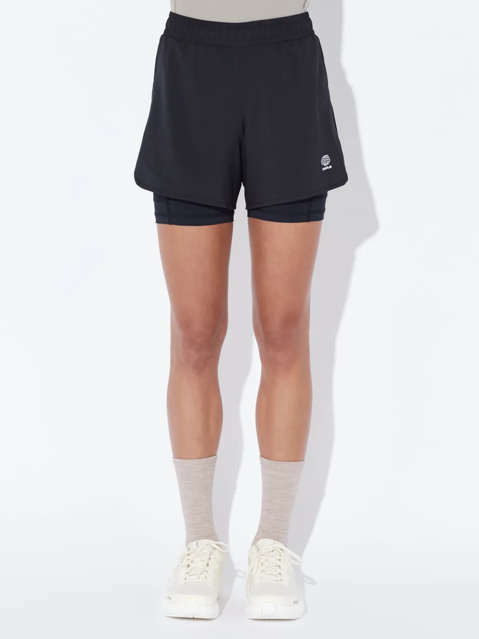circle-sportswear-short-2-en-1-femme-super-short-micro-ripstop-ultra-light-noir- image 1