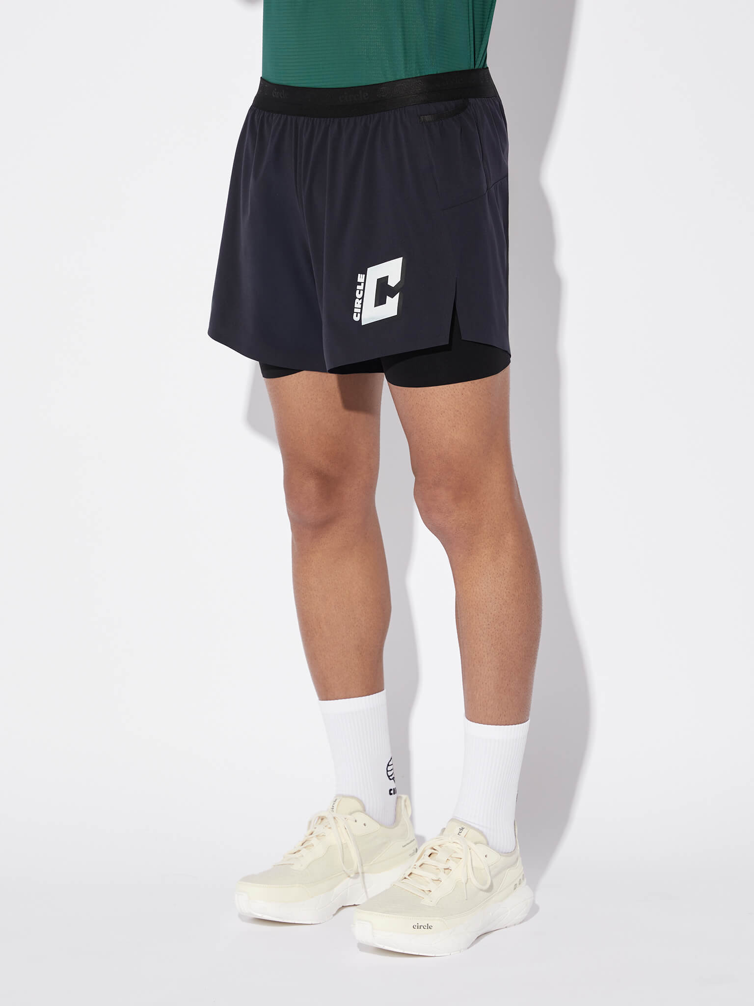 circle-sportswear-short-2-en-1-legend-homme-onyx-black-running-technique image 2