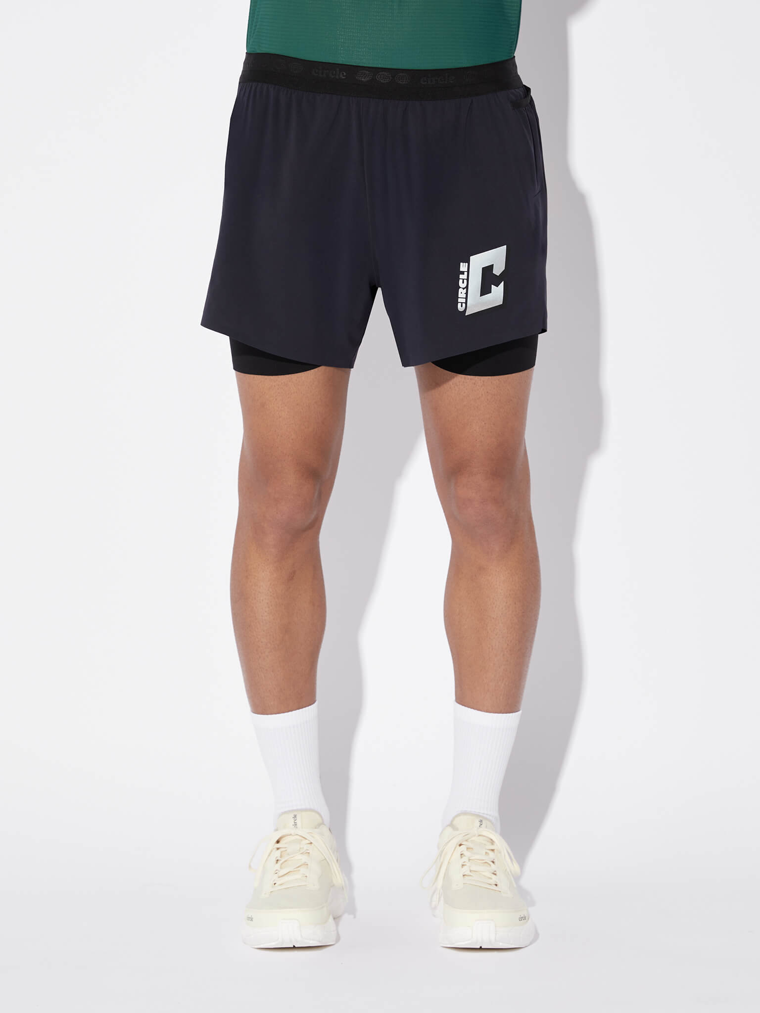 circle-sportswear-short-2-en-1-legend-homme-onyx-black-running-technique image 1