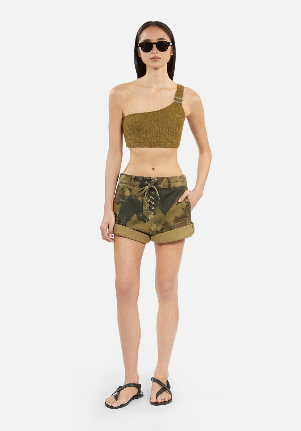 luz-x-the-kooples-haut-de-maillot-de-bain-deux-pi-ces-victoria-kaki-textur image 1