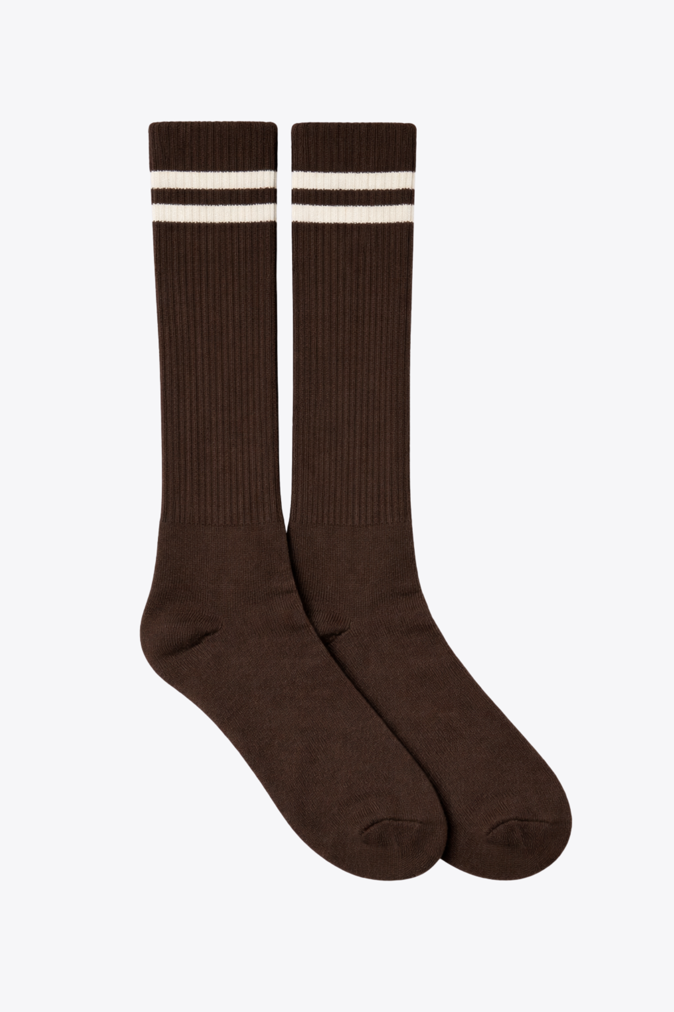 luz-collections-chaussettes-marron-ray-es-blanches-coton-respirant-sport-et-quot image 1