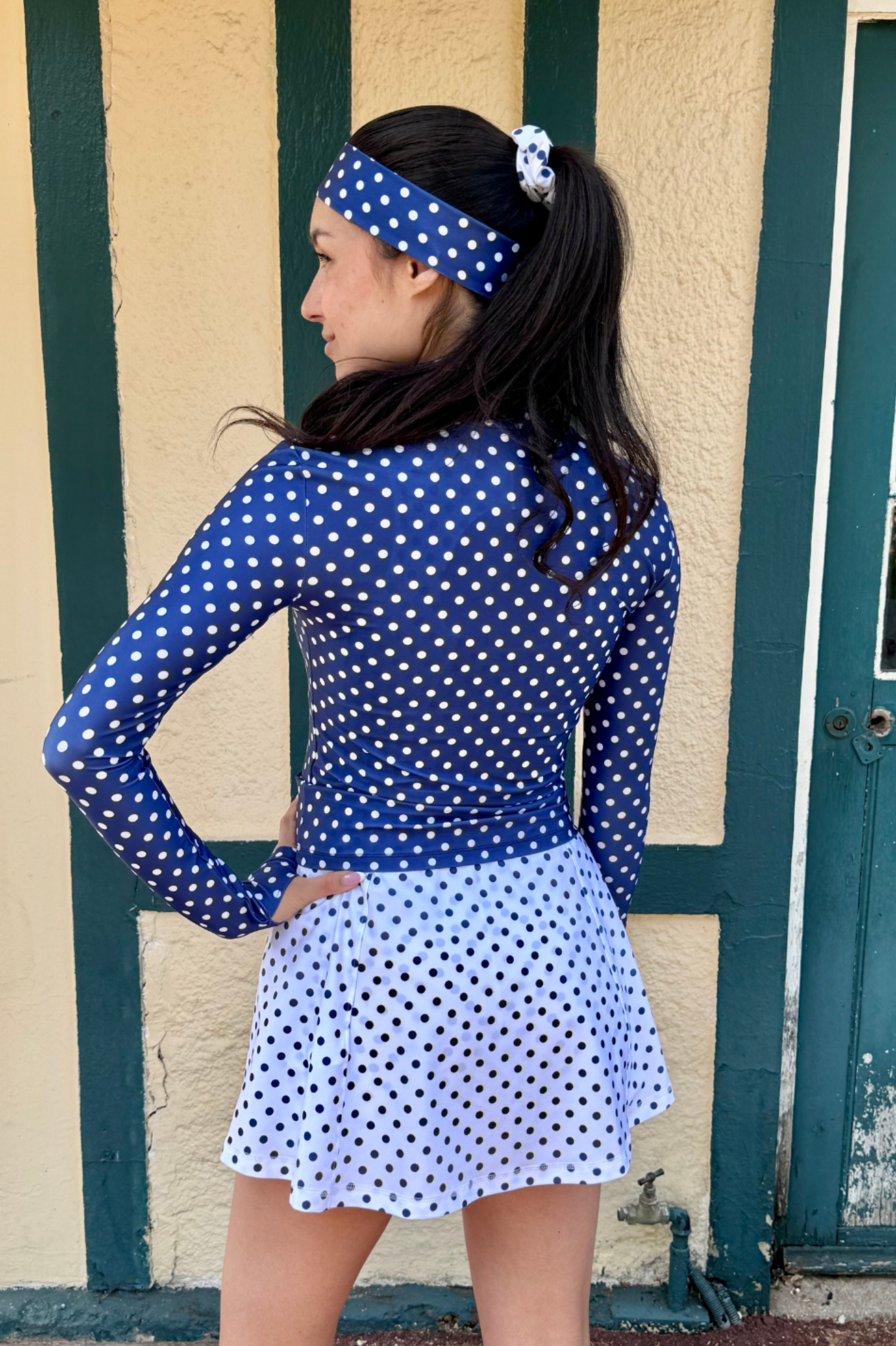luz-collections-veste-de-tennis-selena-bleue-pois-blancs image 6