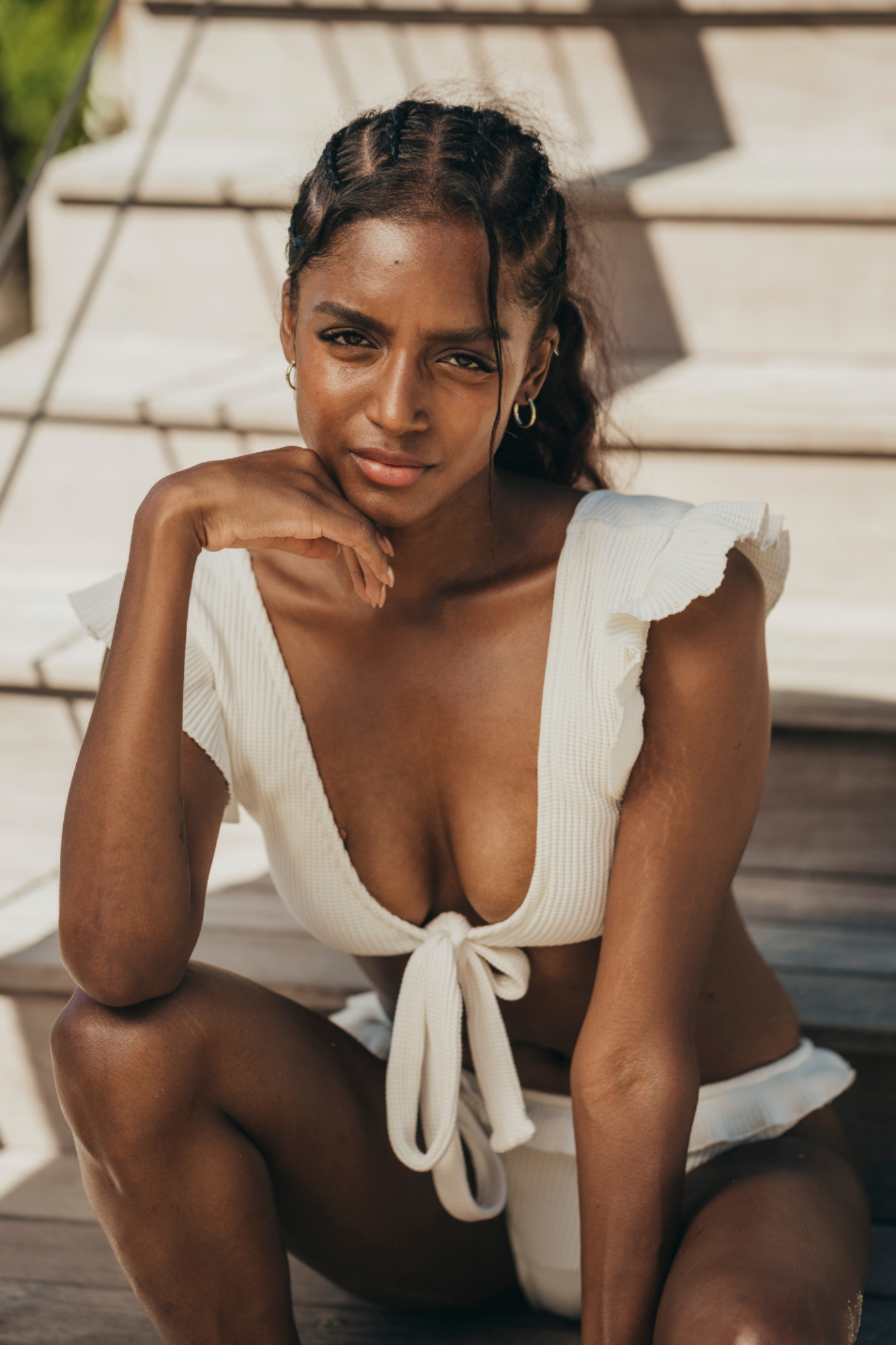 luz-collections-culotte-de-bikini-taille-basse-volant-melissandre-blanc image 2