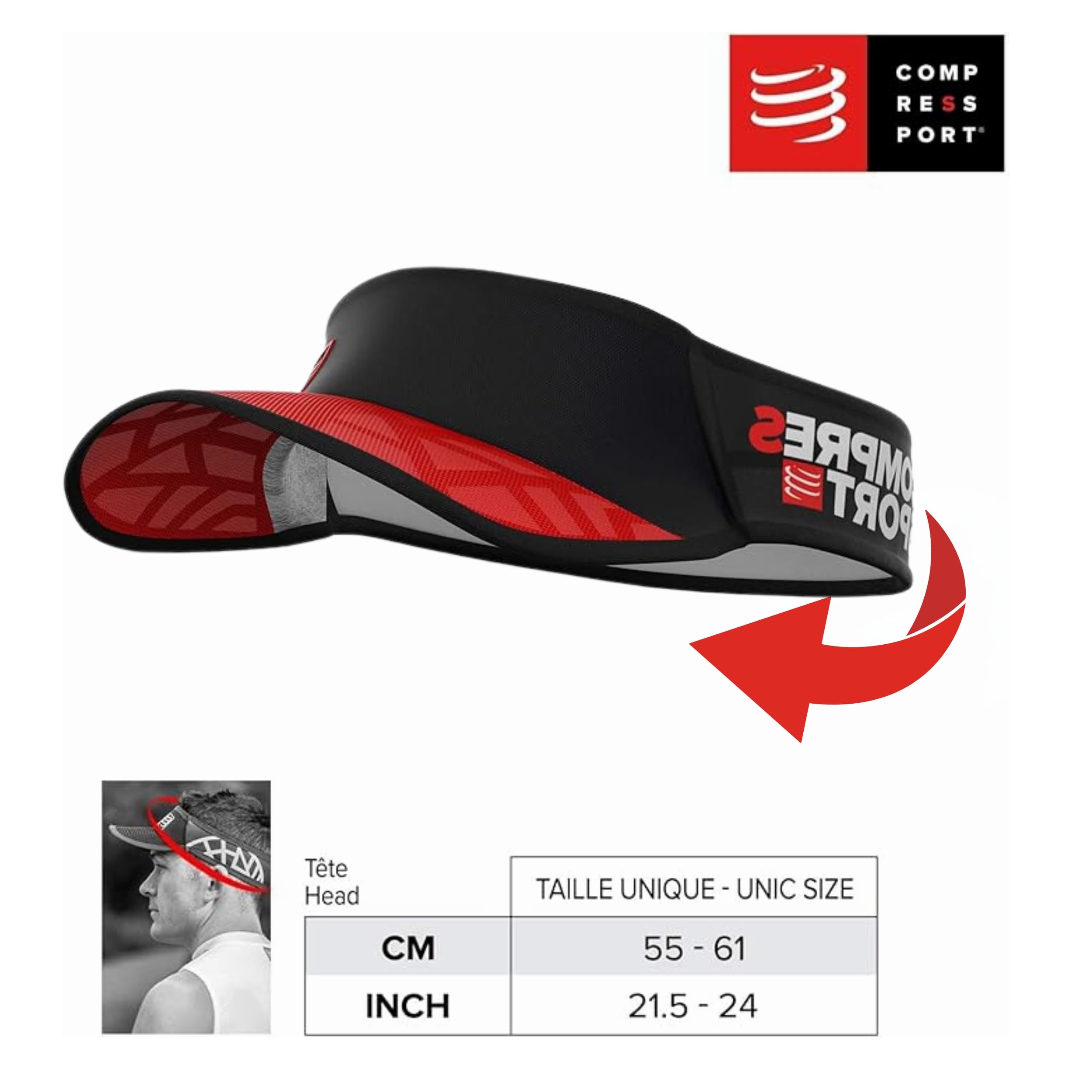 compressport-spiderweb-ultralight-visi-re-casquette-anti-uv-taille-unique image 2