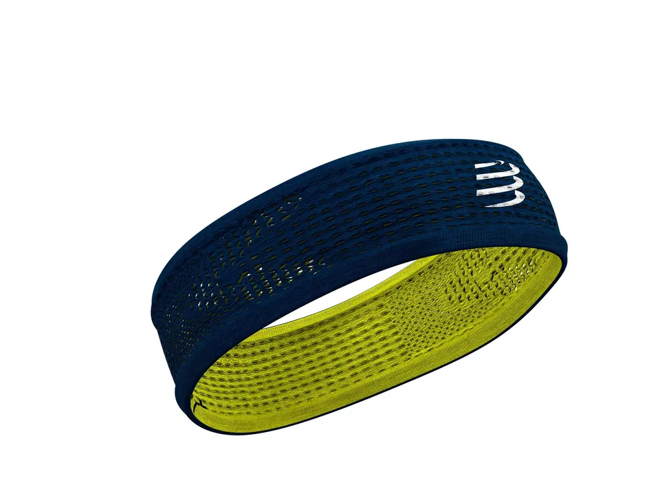 compressport-thin-headband-on-off-bandeau-de-running-fin-bleu-citron-taille-uniq image 1
