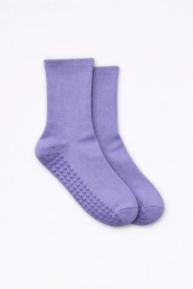 luz-collections-chaussettes-unies-violettes-mi-hautes-antid-rapantes image 1