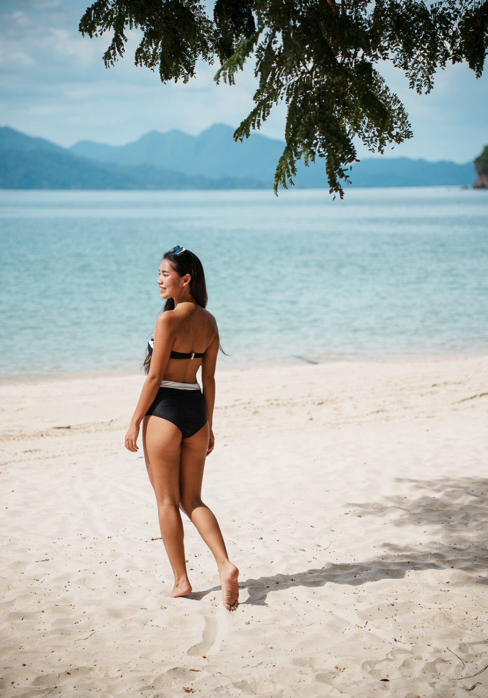 luz-collections-aria-noir-blanc-bas-de-bikini-taille-haute image 4