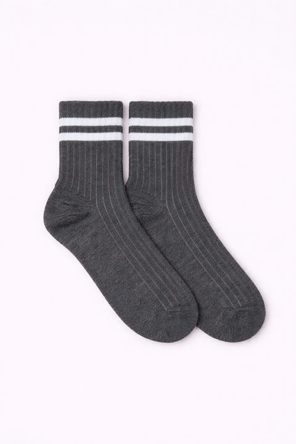 luz-collections-chaussettes-hautes-ray-es-gris image 1