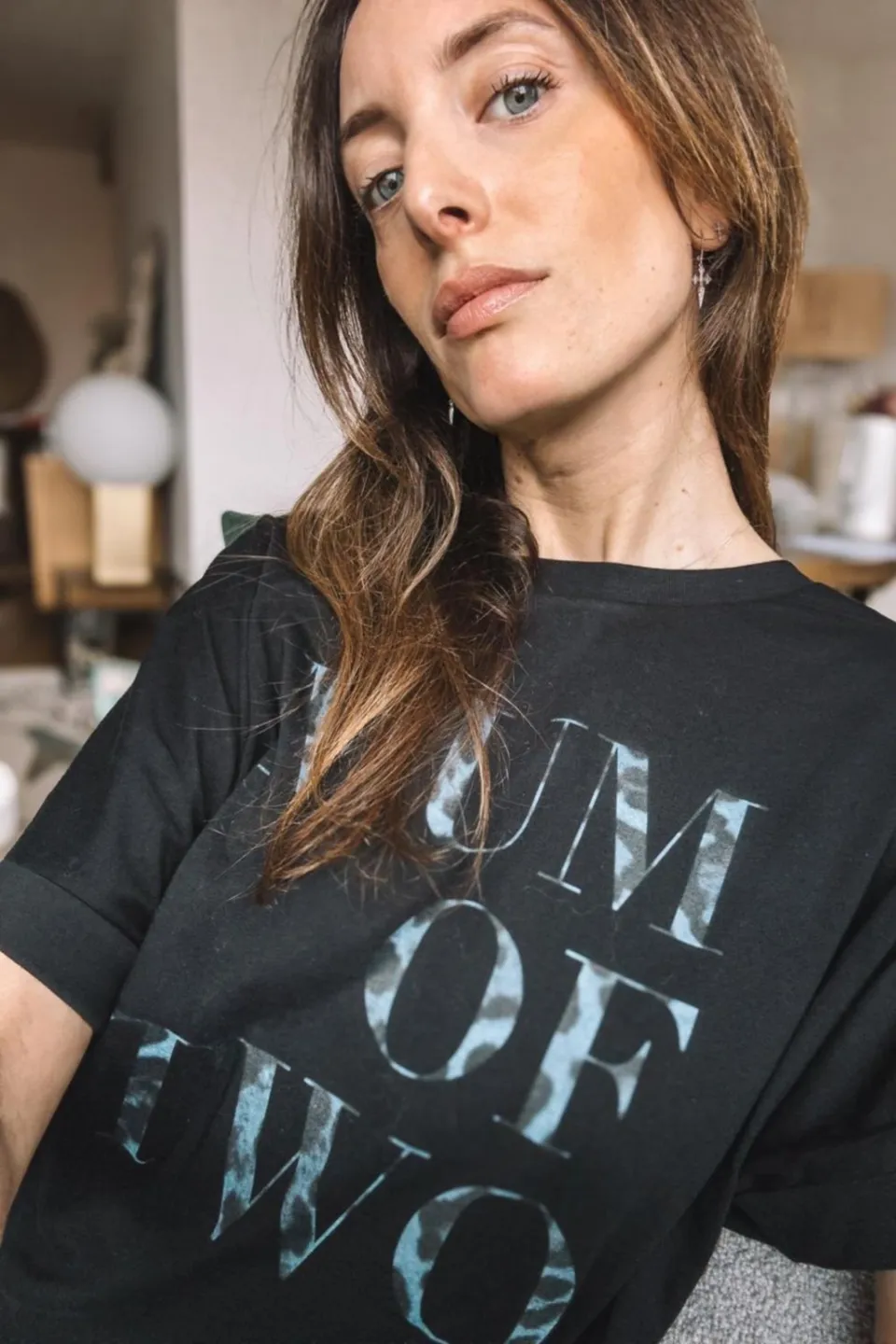luz-collections-tee-shirt-mum-of-noir-bleu-en-coton-bio-coupe-ample-personnalisa image 1