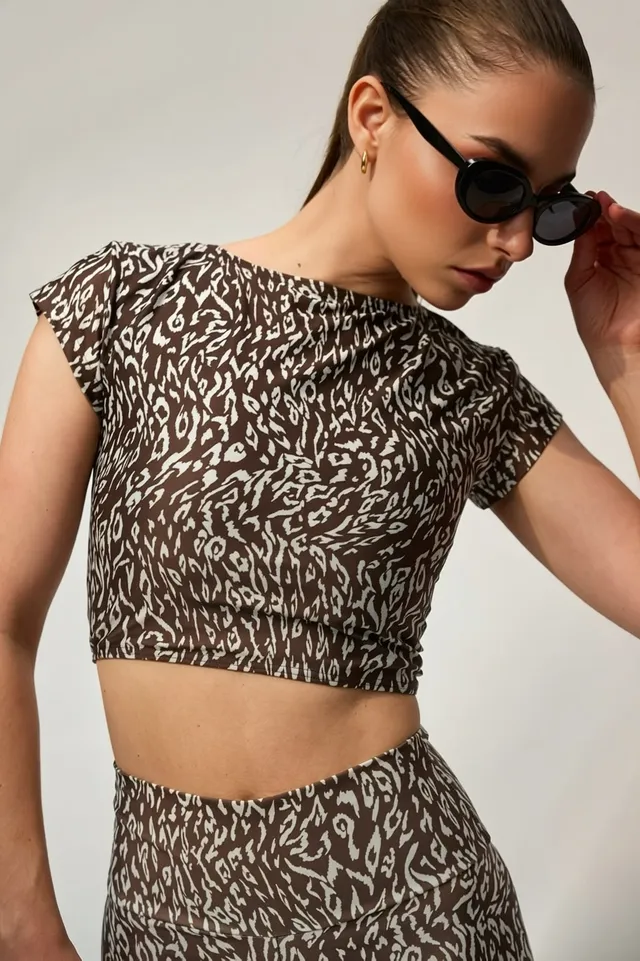 luz-collections-crop-top-sport-camille-chakra-daim-chocolat image 1