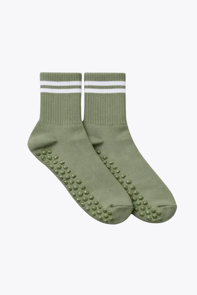 luz-collections-chaussettes-hautes-anti-d-rapantes-grips-vert-pomme-ray-es-taill image 1