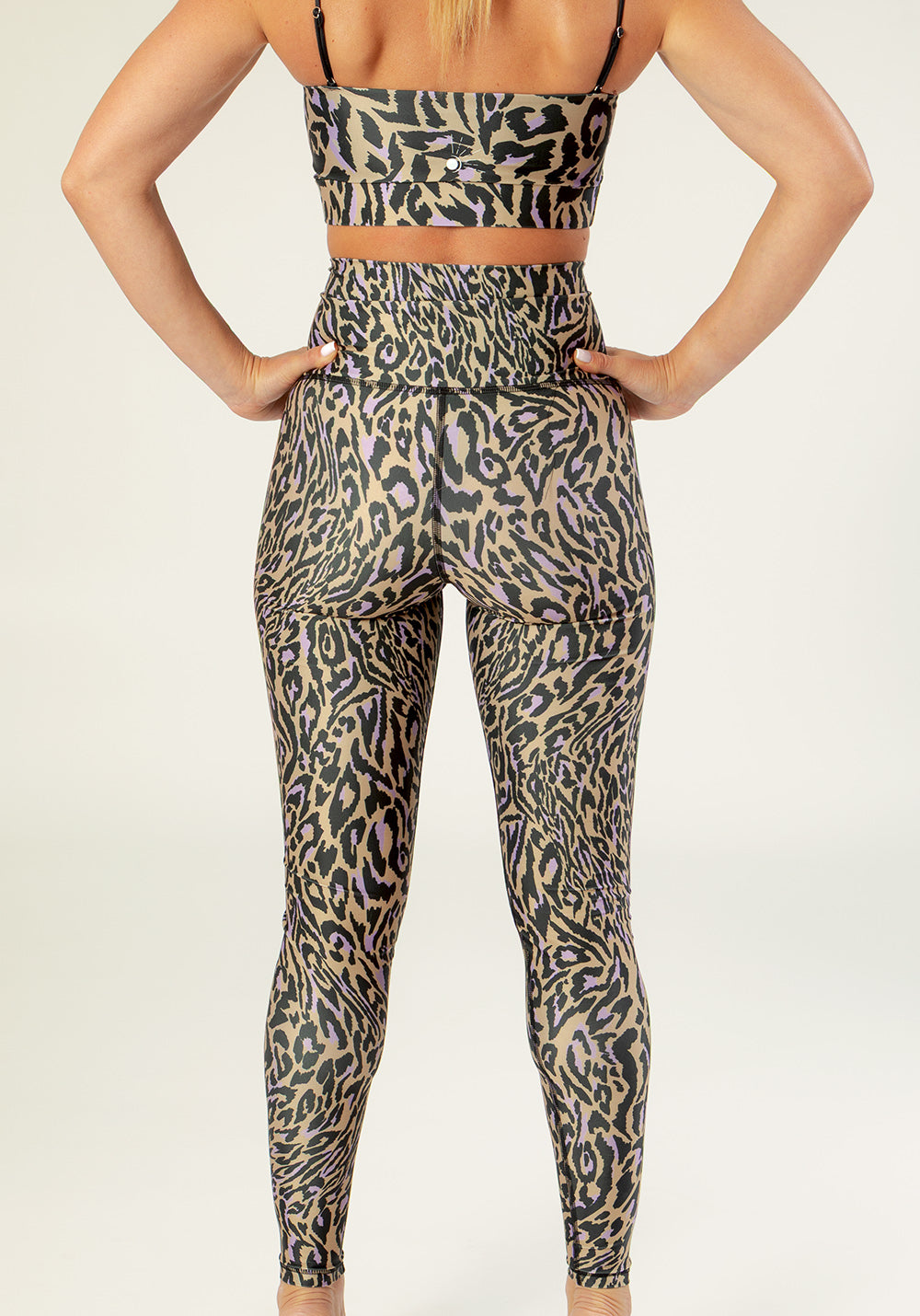 luz-collections-legging-fleur-taille-haute-ultra-gainant-chakra-beige-et-violet image 2