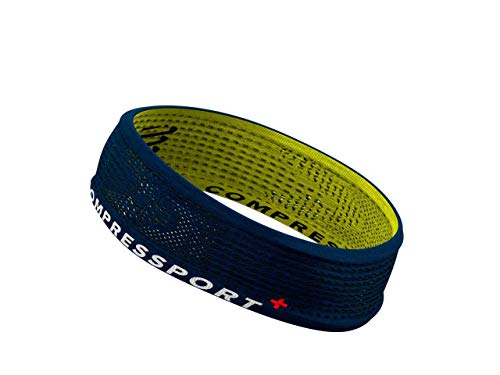 compressport-thin-headband-on-off-bandeau-de-running-fin-bleu-citron-taille-uniq image 8