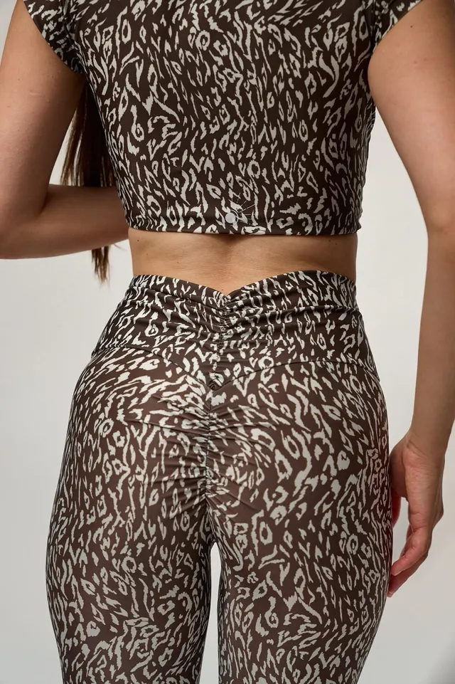 luz-collections-legging-azal-e-chakra-daim-chocolat-taille-haute-avec-protection image 1