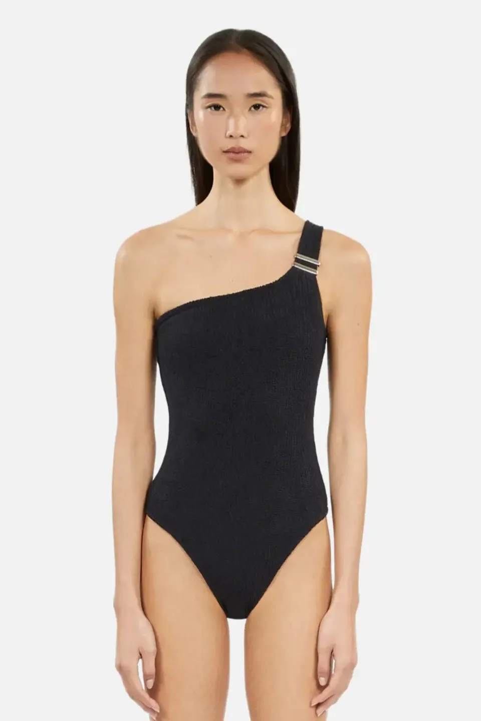 luz-collections-romy-noir-x-the-kooples-maillot-de-bain-une-pi-ce-asym-trique image 1