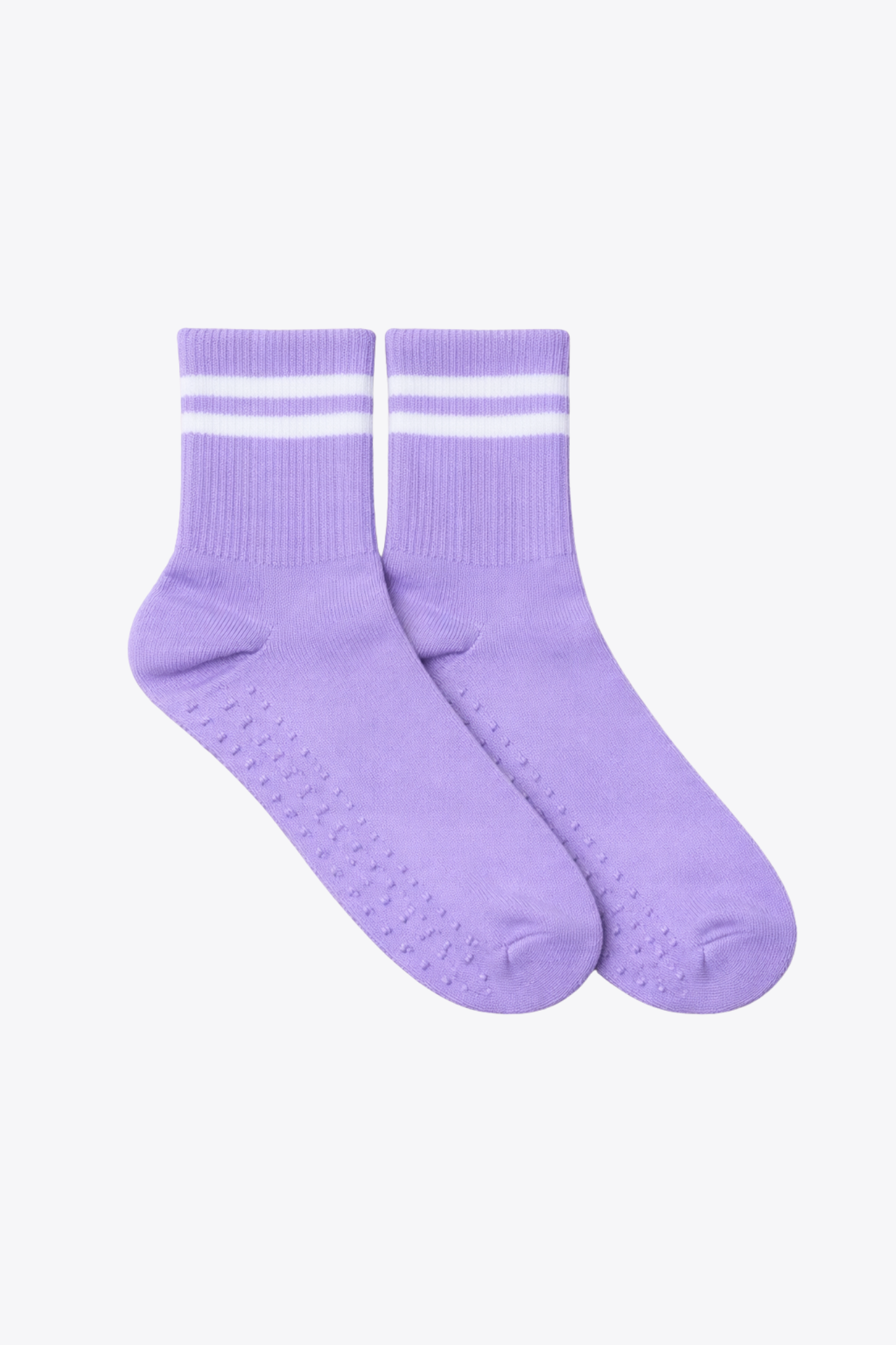 luz-collections-chaussettes-de-sport-ray-es-violettes-et-blanches image 1