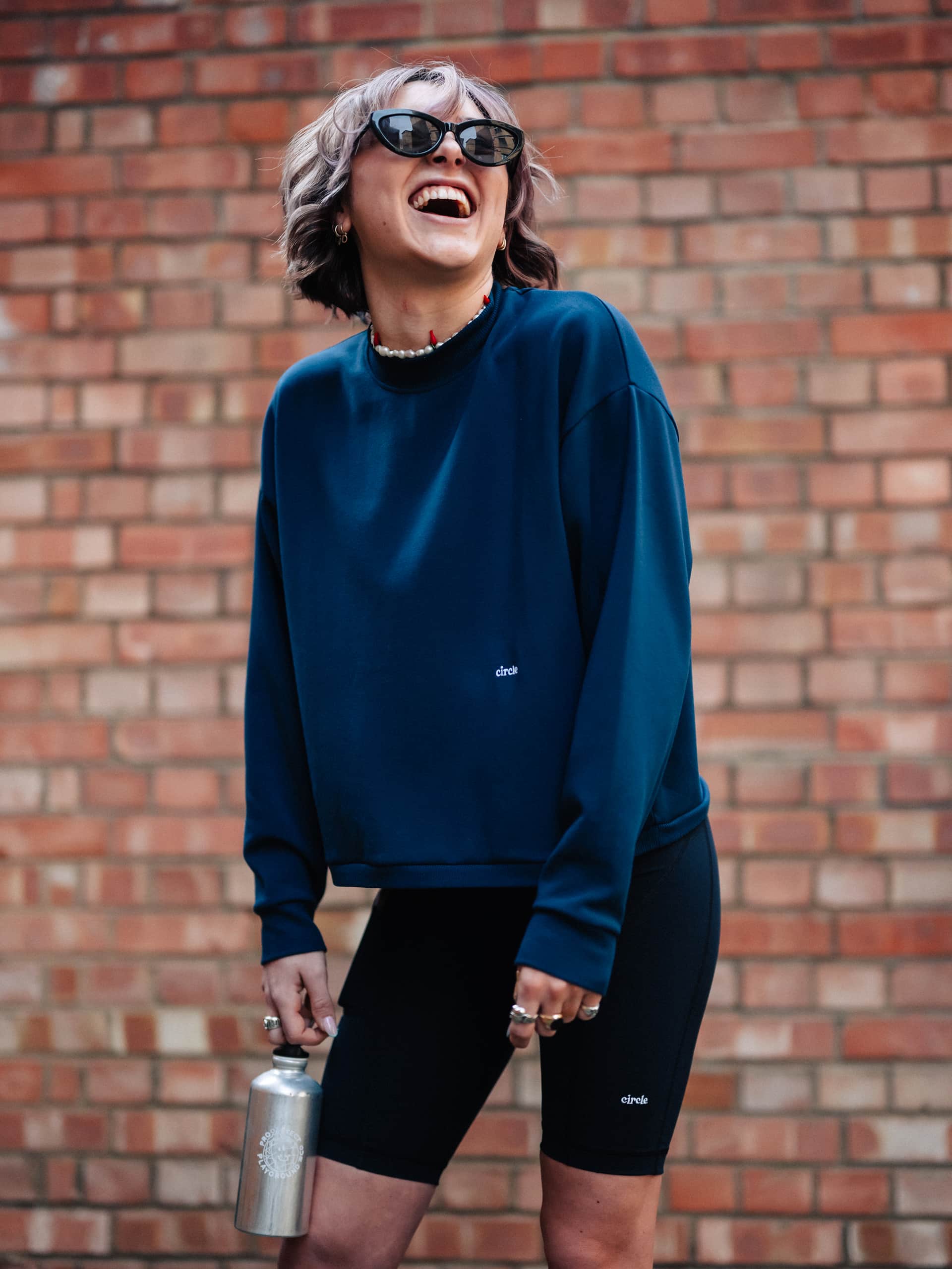 circle-sportswear-sweat-court-get-lucky-femme-col-rond-et-d-coupe-dos-singuli-re image 8