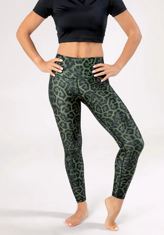 luz-collections-legging-vanille-panth-re-kaki-7-8-taille-mi-haute image 1